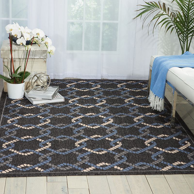 Nourison Caribbean Vacation Mode Lattice Indoor Outdoor Rug - 9'3'' x 12'9'