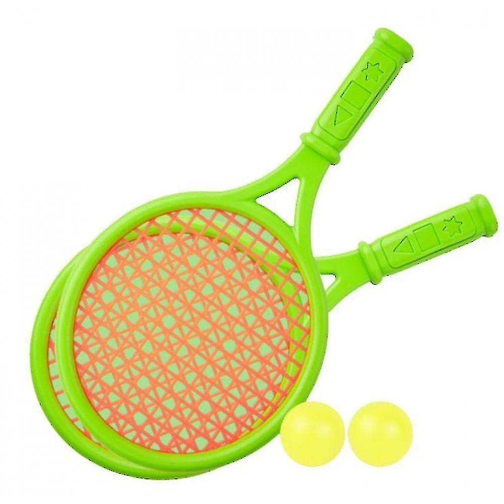 Outdoor Interactive Beach Toy Tennis Racket Set(green)