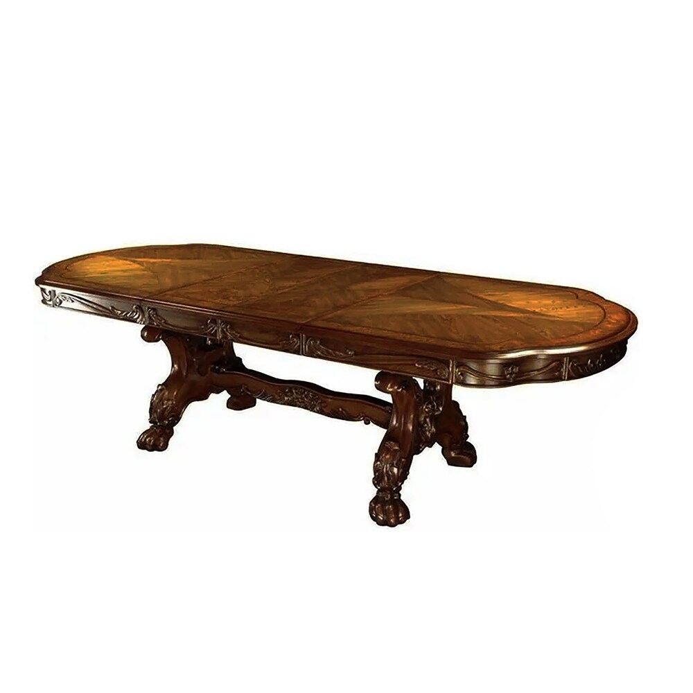 Wooden Dining Table in Antique Oak Finish   Antique Oak