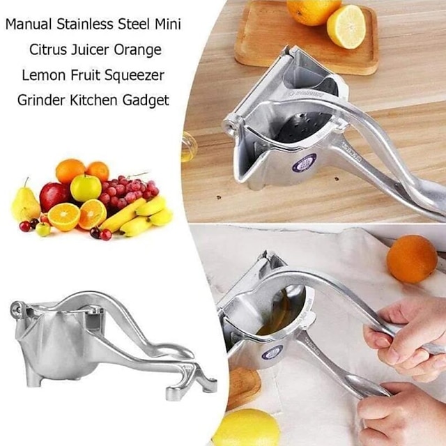 Silver Metal Manual Juicer Fruit Squeezer Juice Lemon Orange Press Household Multifunctional Kitchen Drinkware Supplies