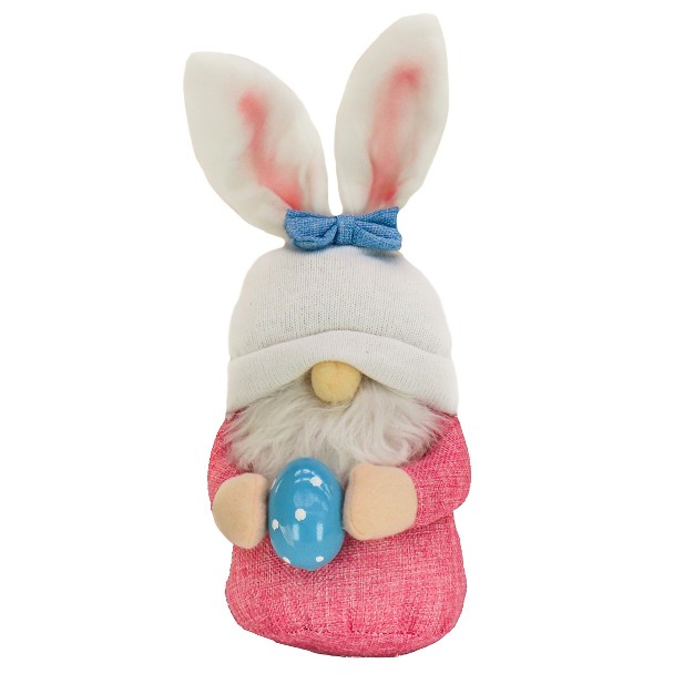 National Tree Company Easter Bunny Gnome Table Decoration Pink Easter Collection 13 Inches