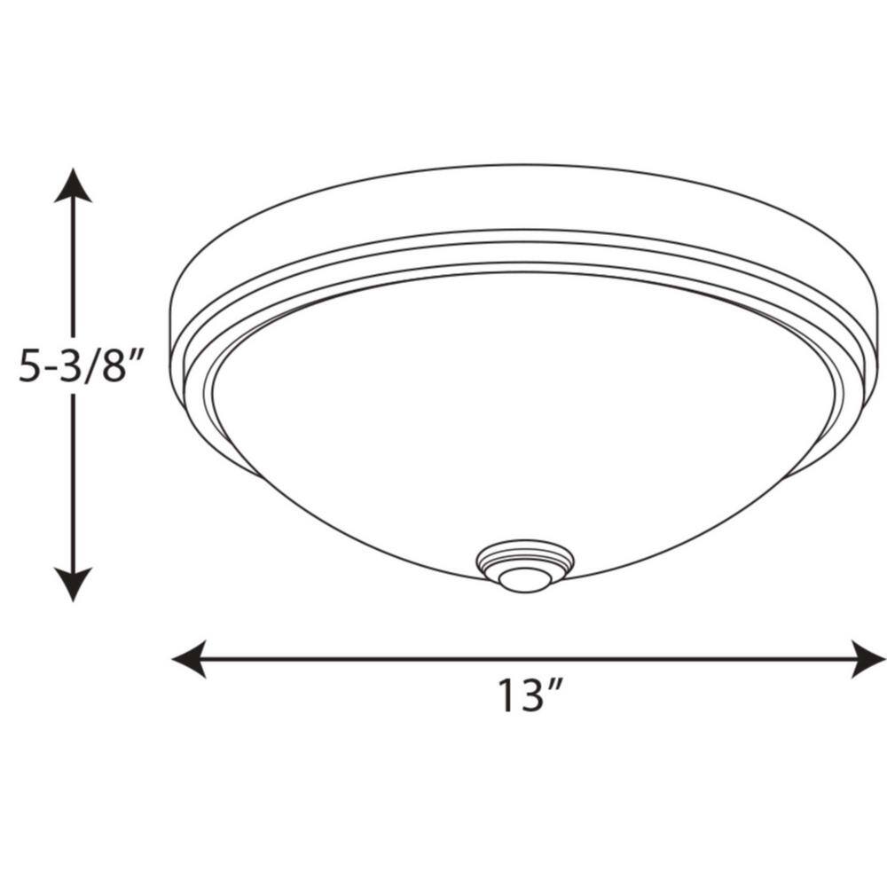 Progress Lighting 13 in. Linen Collection 21 -Watt Brushed Nickel Integrated LED Flush Mount P350006-009-30