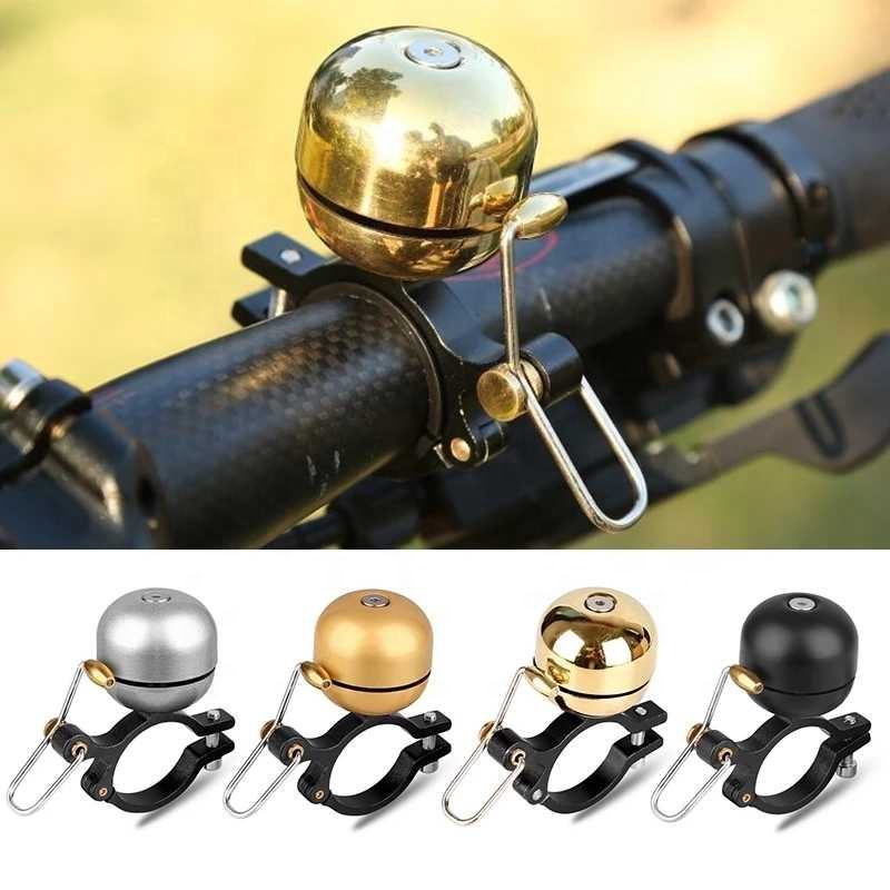 Copper Bell Bicycle Handlebar Metal Ring Retro Cycling Bell Alarm Copper Ring Handlebar Horn For Safety Bike Bell Bike