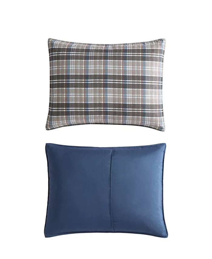 Eddie Bauer Rugged Plaid Micro Suede Reversible 2 Piece Duvet Cover Set， Twin