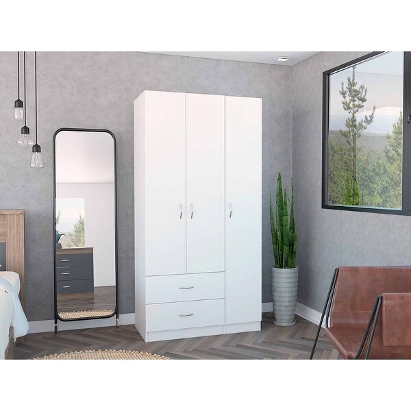 2-Drawer and 3-Door Armoire - - 37279328