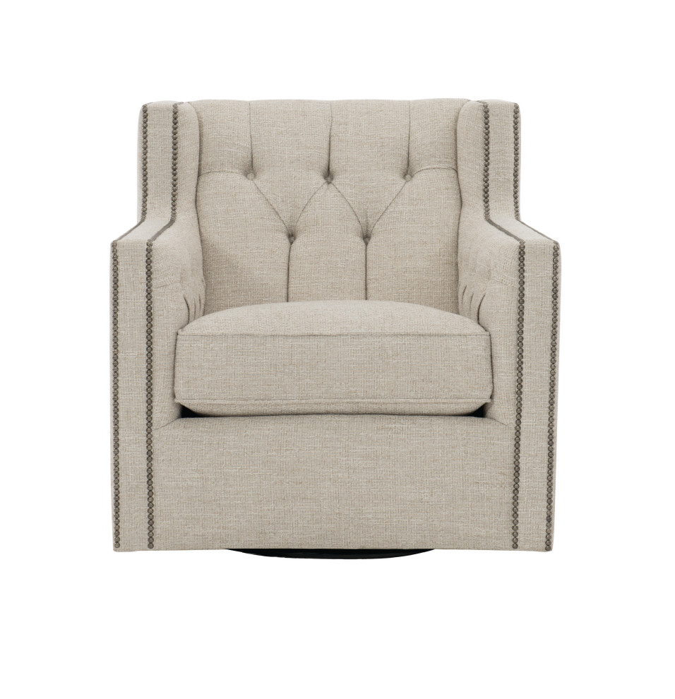 Bernhardt Candace Swivel Chair  Beige   Transitional   Armchairs And Accent Chairs   by Bernhardt Furniture Company  Houzz