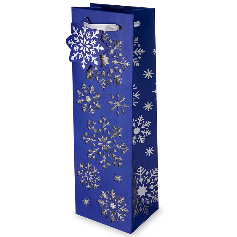 Cakewalk Diecut Snowflake Single-bottle Wine Bag