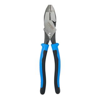 Klein Tools 9 in. Journeyman Heavy Duty Side Cutting Crimping and Tape Pulling Pliers J20009NECRTP