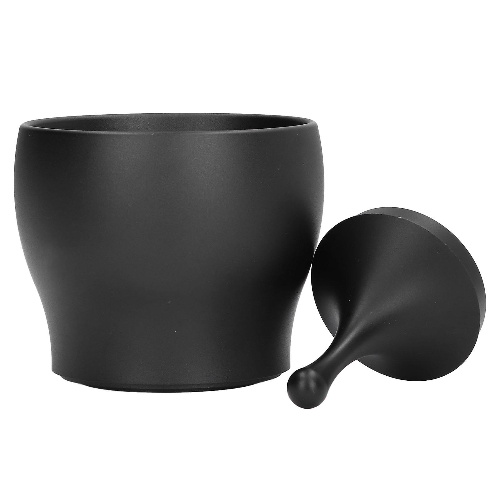 Coffee Powder Container Aluminum Dosing Cup Coffee Anti Flying Dust Powder Cup For Kitchenblack