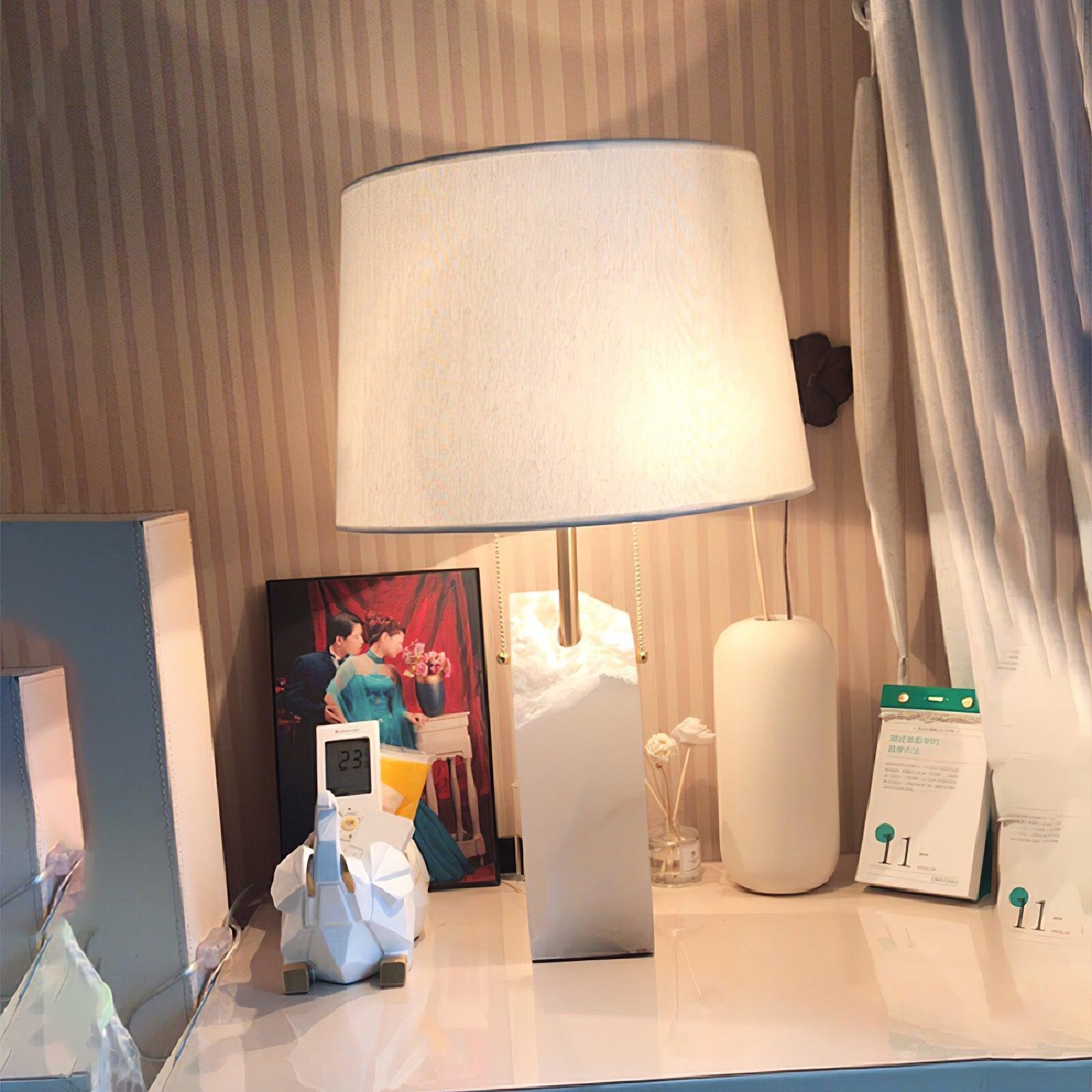 Raw Alabaster Table Lamp