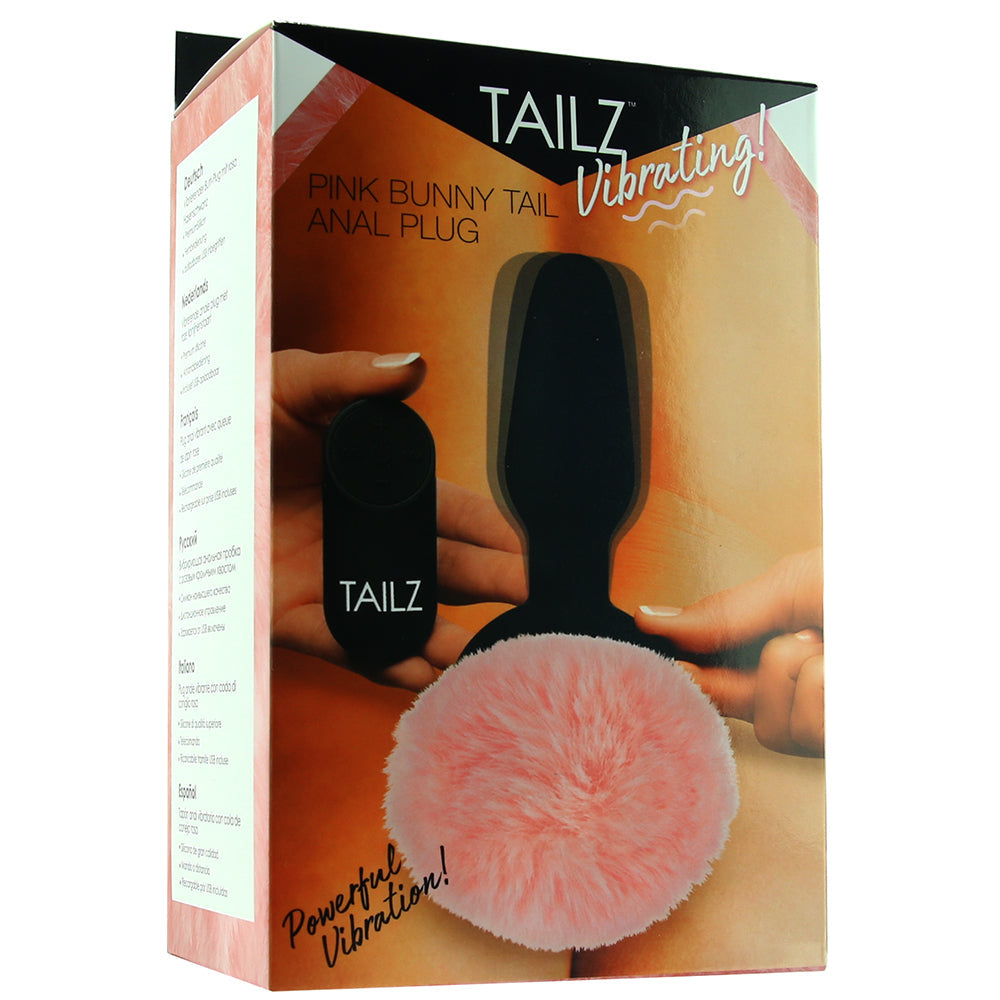 Tailz Vibrating Pink Bunny Tail Anal Plug