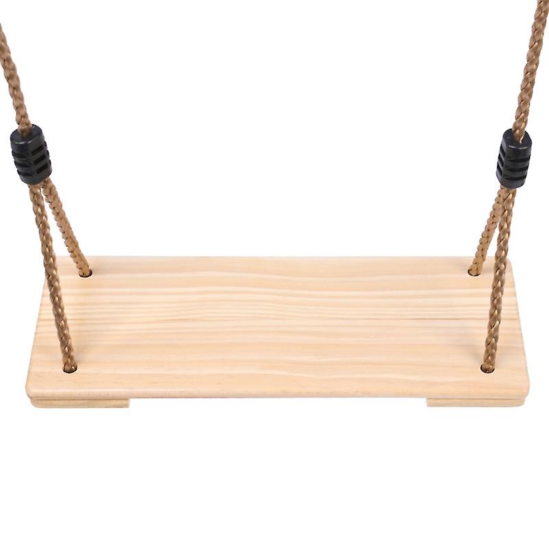 Wooden Swing Seat， Nostalgic Outdoor Wood Swing For Kids， Tree Swing For Adults， Connecting Straps Swing Set Accessories For Backyard Patio Garden Pla