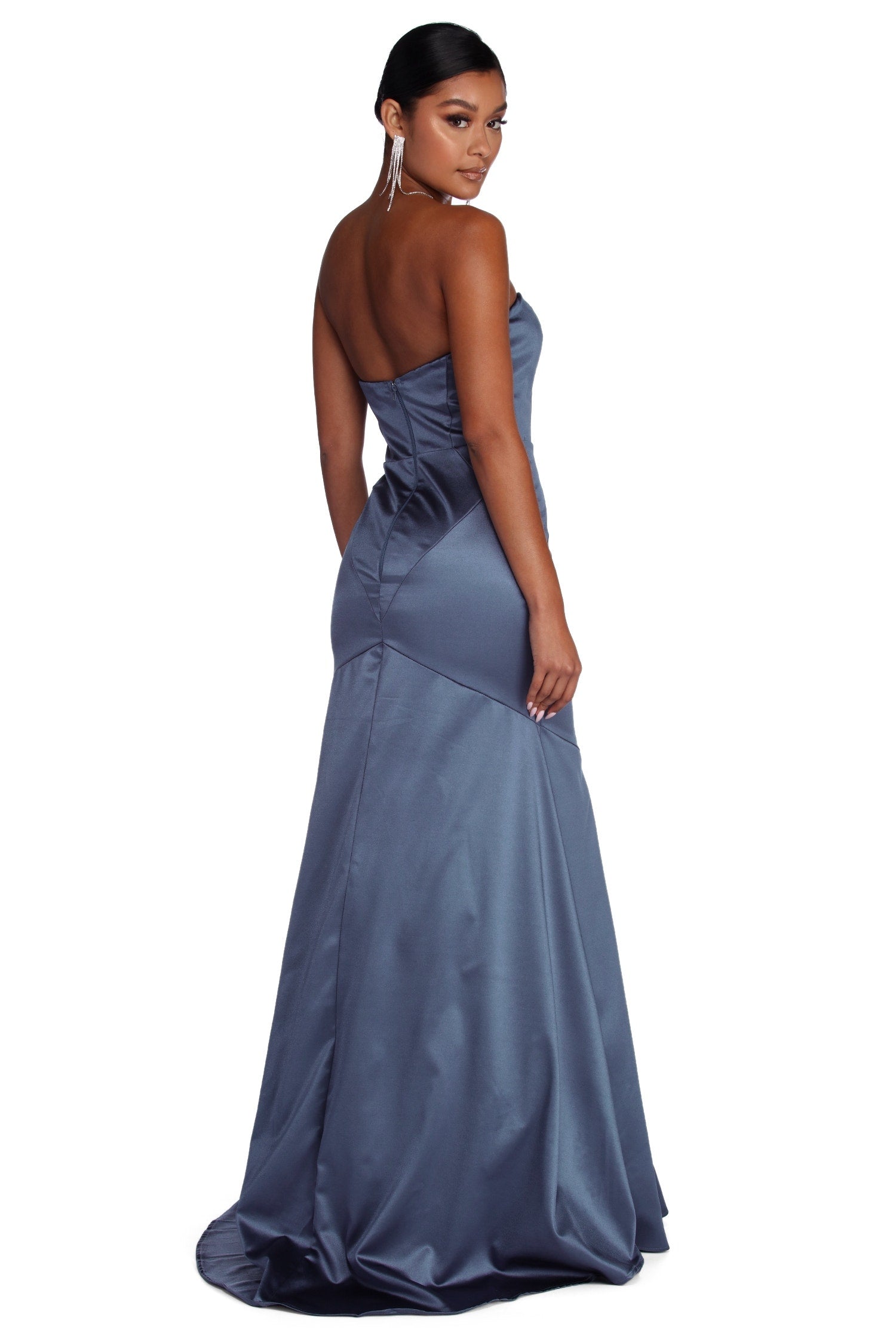 Cheyenne Formal Strapless Satin Dress