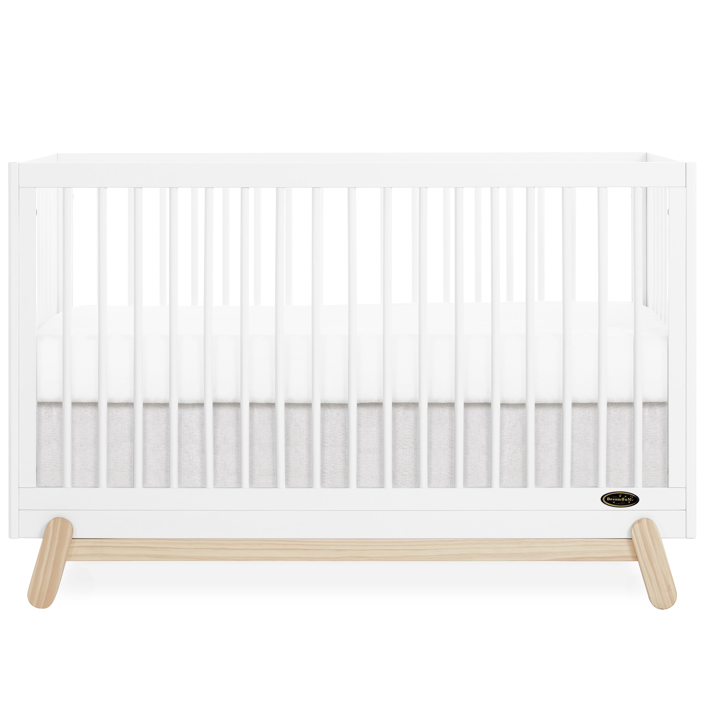 Dream On Me Hygge 5-in-1 Convertible Crib, Vintage White Oak