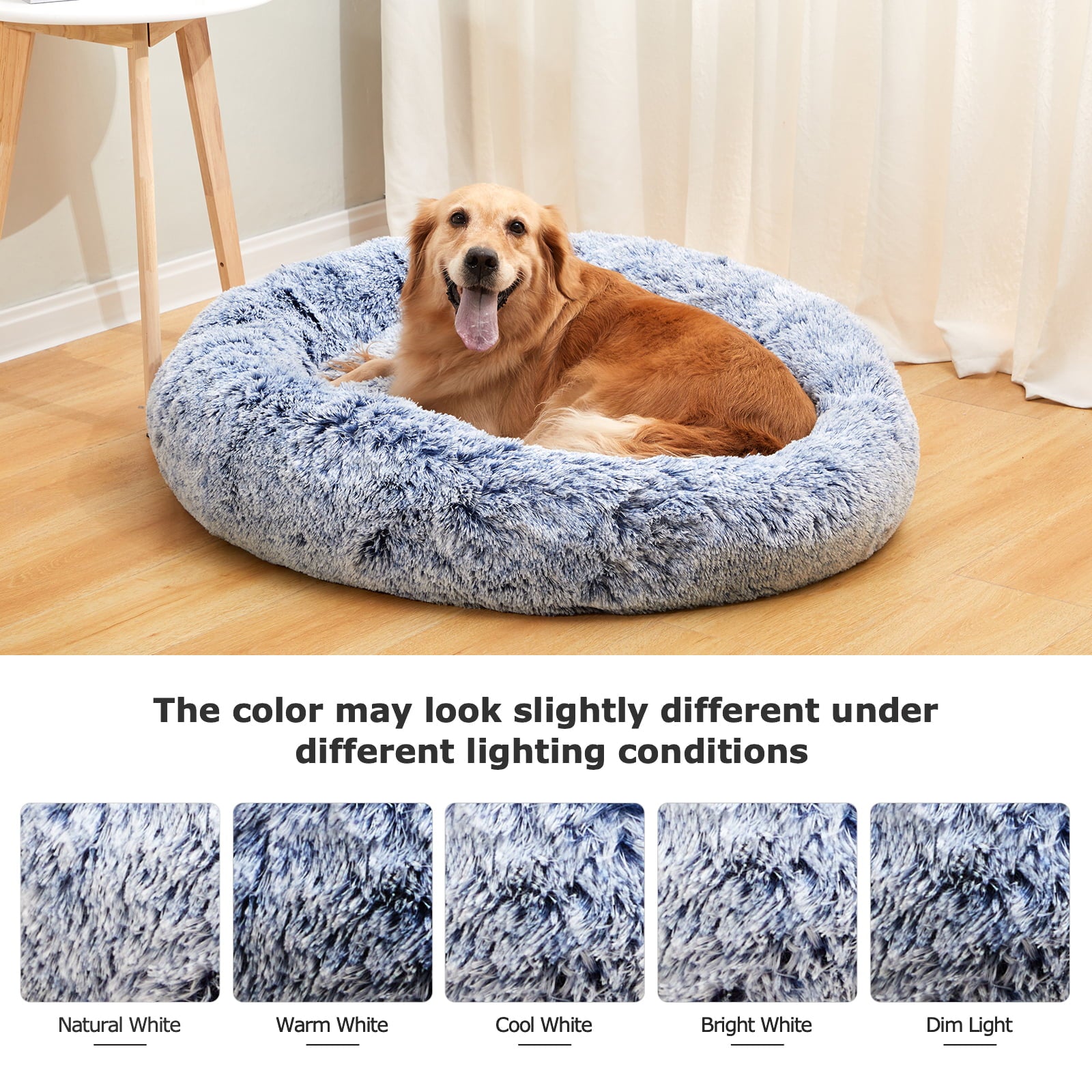 Bedfolks Calming Donut Dog Cuddler Bed， 36