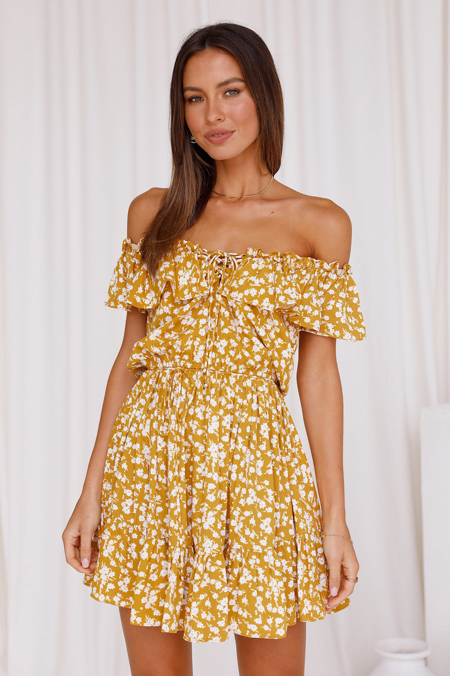 Open Secrets Dress Yellow