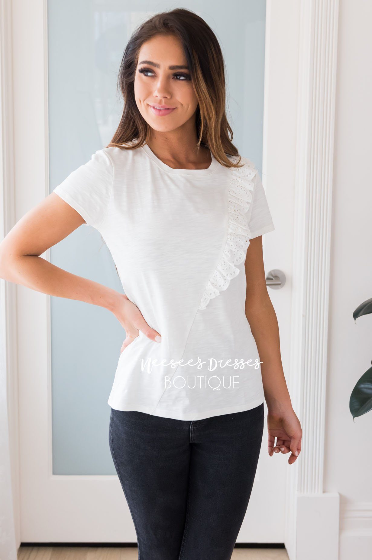 Summer Bliss Modest Ruffle Tee