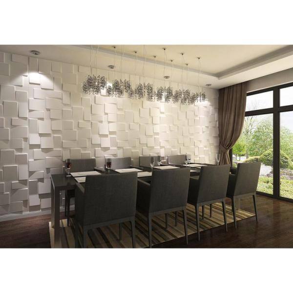 Art3d 19.7 in. x 19.7 in. White PVC 3D Wall Panels Decorative Wall Design (12-Pack) A10020