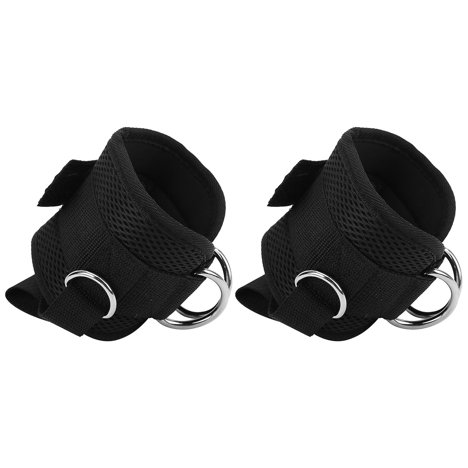 2pcs Fitness Ankle Straps For Cable Machine Dring Adjustable Ankle Straps Cuffs