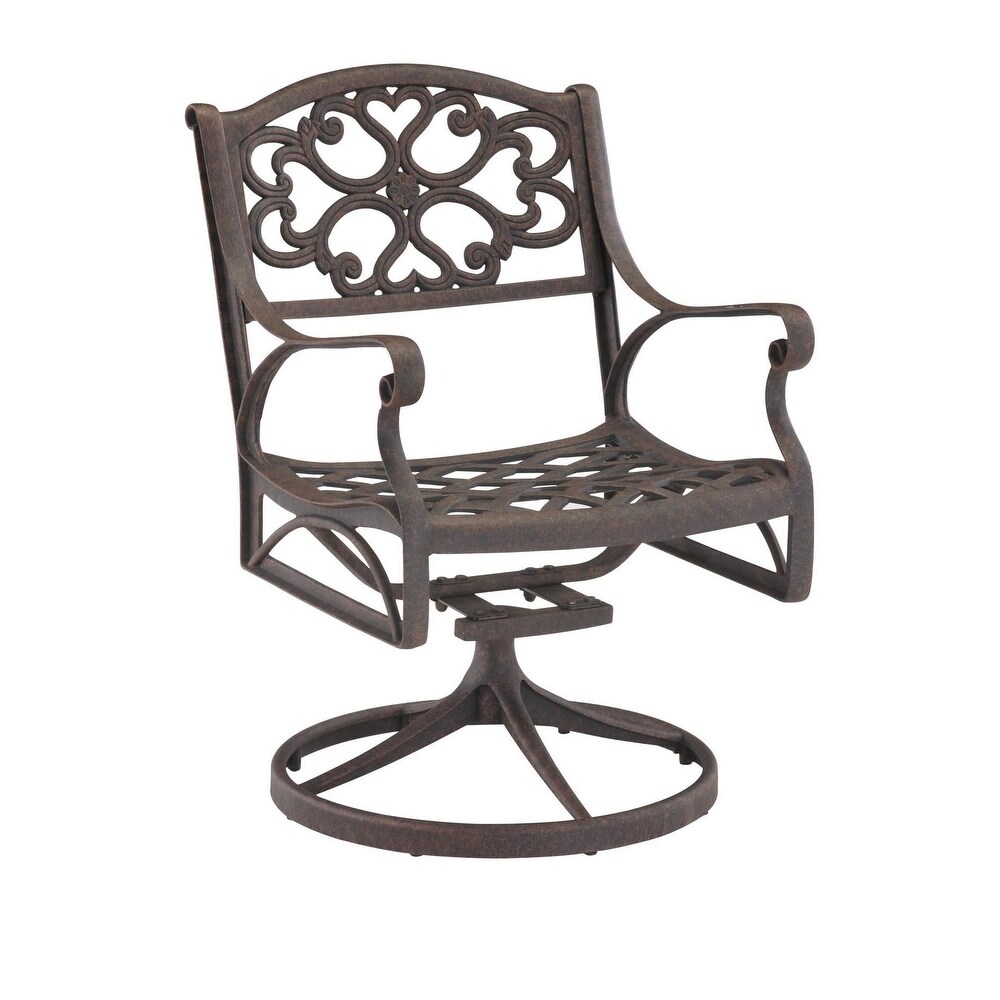 Sanibel Bronze 7 Piece Outdoor Dining Set  Table and 6 Swivel Chairs