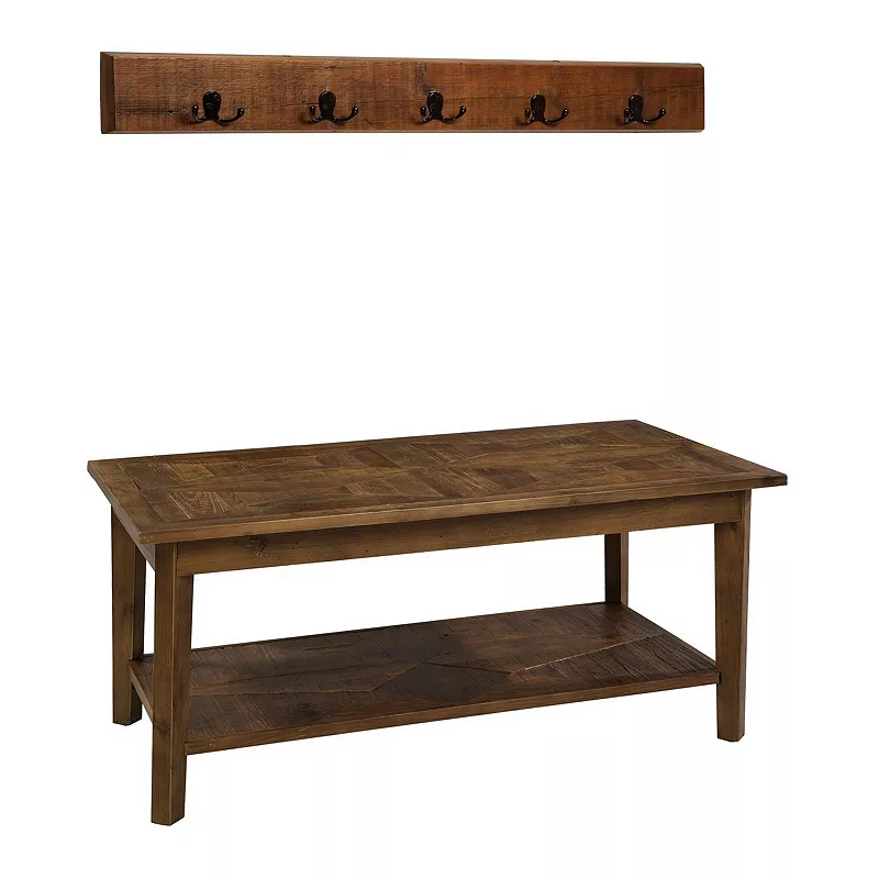 Alaterre Furniture Revive Bench and Coat Rack Set