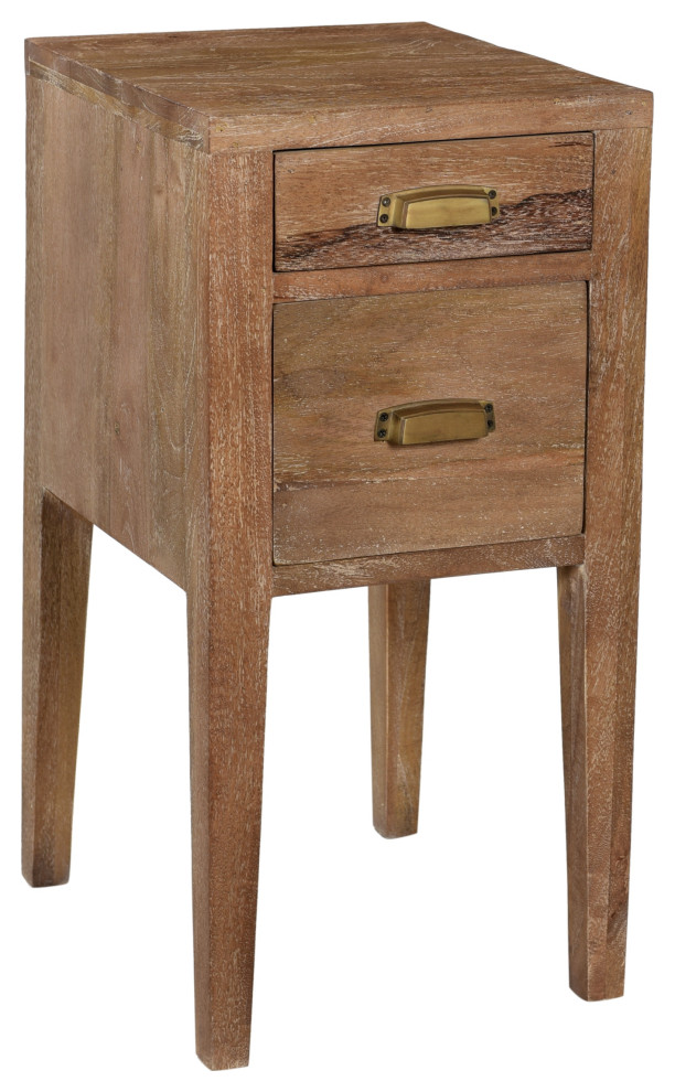 Cowdell 2 Drawer End Table   Transitional   Side Tables And End Tables   by Blackhouse  Houzz