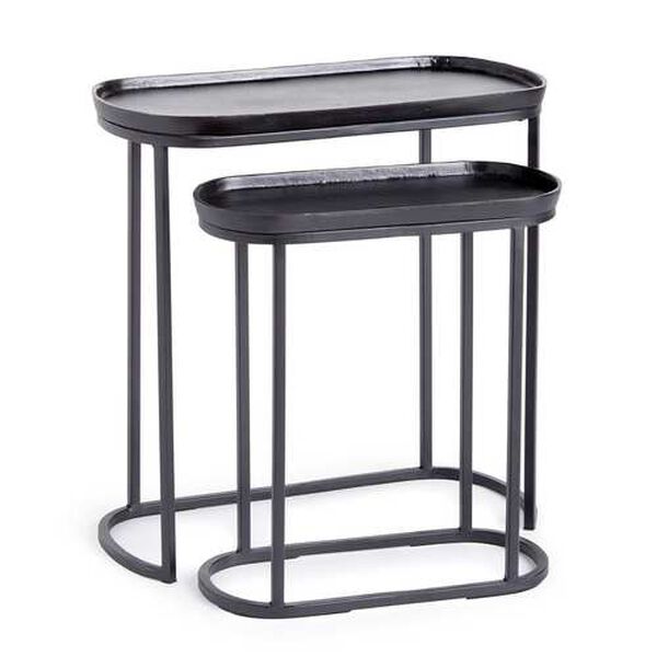 Ziva Black Console Table， Set of 2