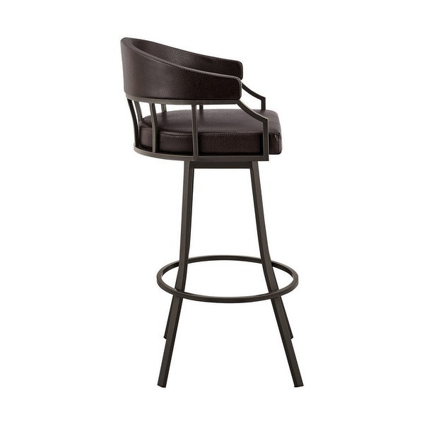 Mayla 30 Inch Swivel Bar Stool， Metal Flared Legs - 40 H x 21 W x 21 L Inches