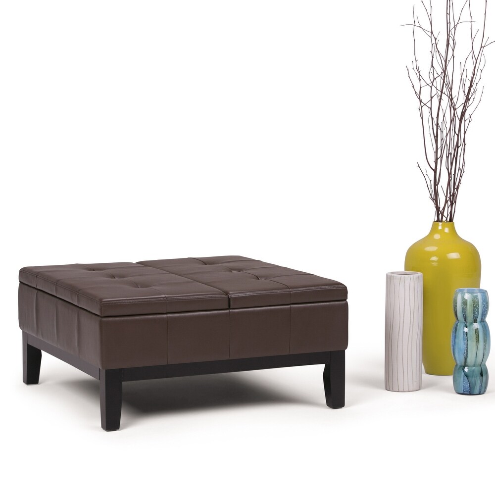 WYNDENHALL Lancaster 36 in. Wide Contemporary Square Table Ottoman
