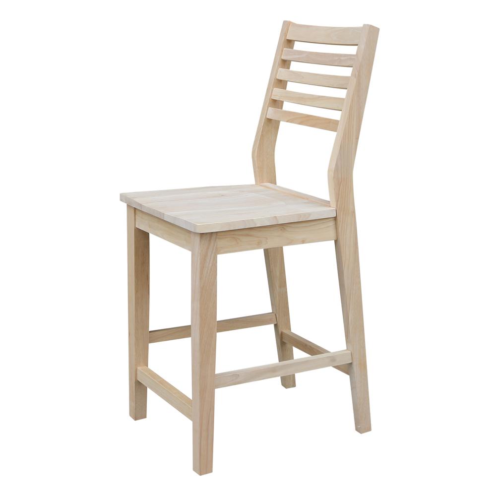 Aspen Counterheight Slat Stool - Unfinished