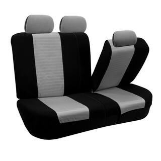 FH Group Fabric 47 in. x 23 in x 1 in. Deluxe 3D Air Mesh Full Set Seat Covers DMFB060GRAY115