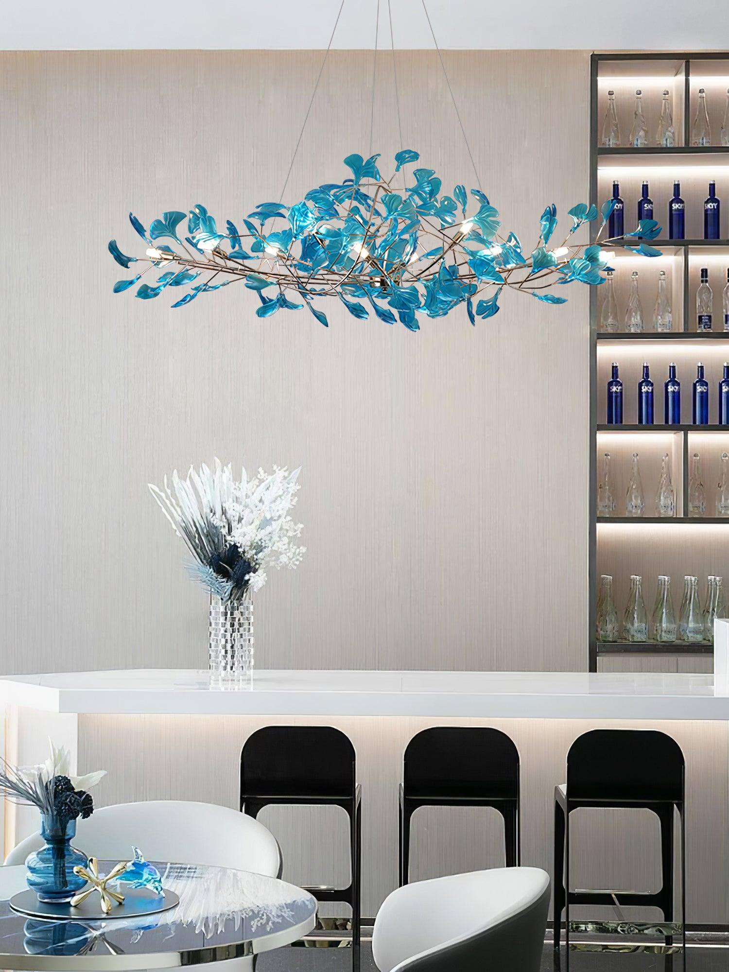 Acrylic Ginkgo Leaf Chandelier