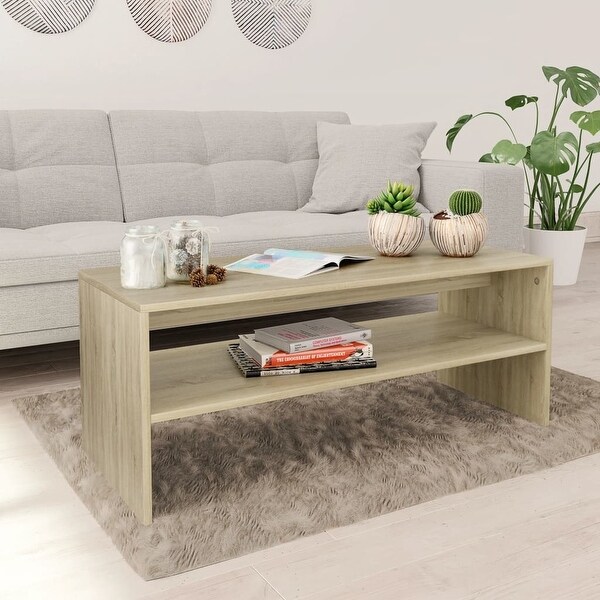 Rustic Coffee Table with Storage Shelf， Tea Table， Sofa Center Table for Living Room，TV Stand Side End Table