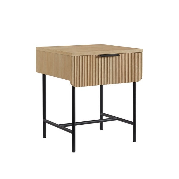 Middlebrook Designs Minimal Fluted-Door Side Table