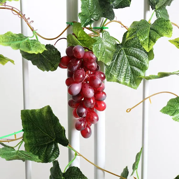 Factory Direct Supply Aritifial Fake Leave Grape for Wedding Home Indoor Outdoor Party Garden Wall Decoration