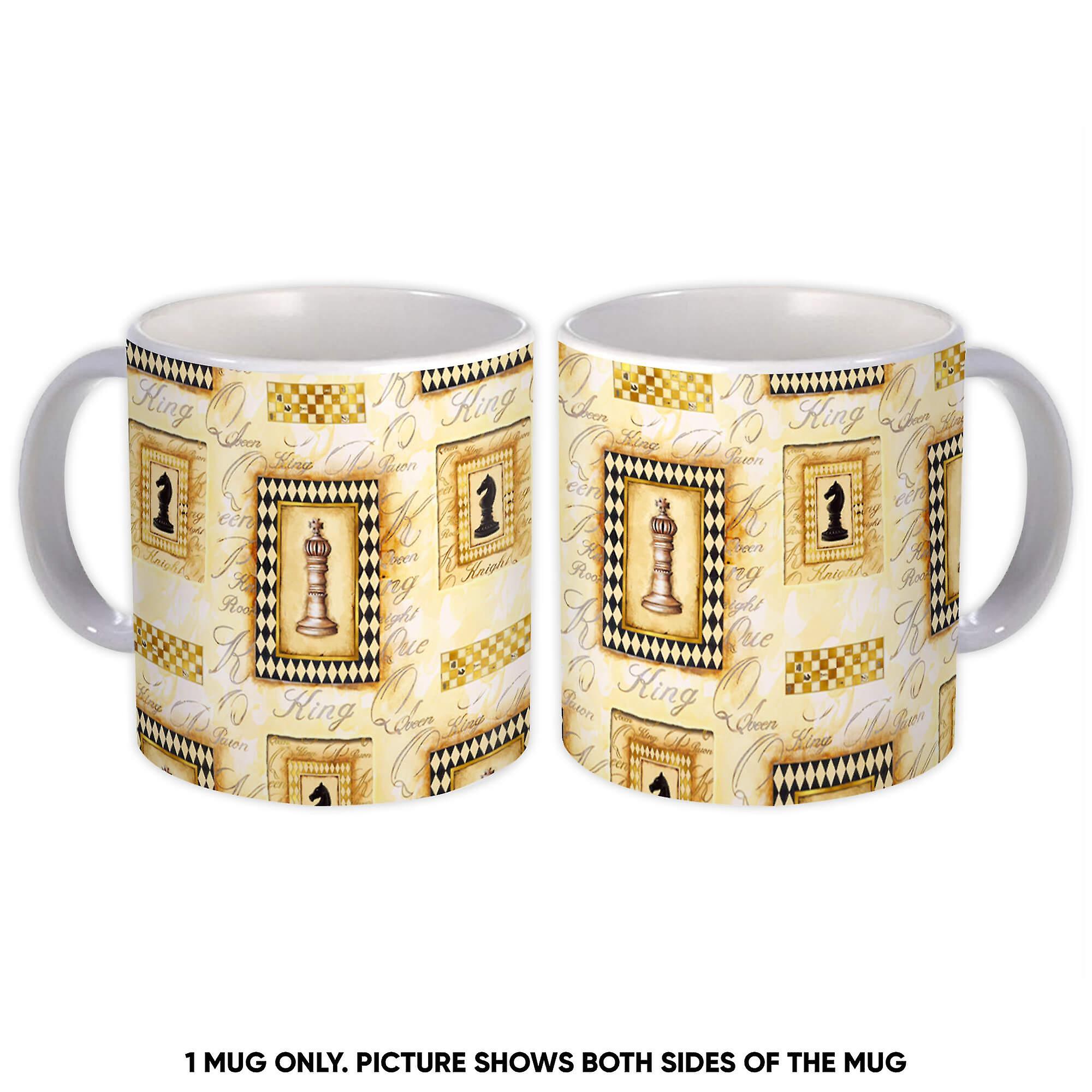 Gift Mug: Chess Pattern For