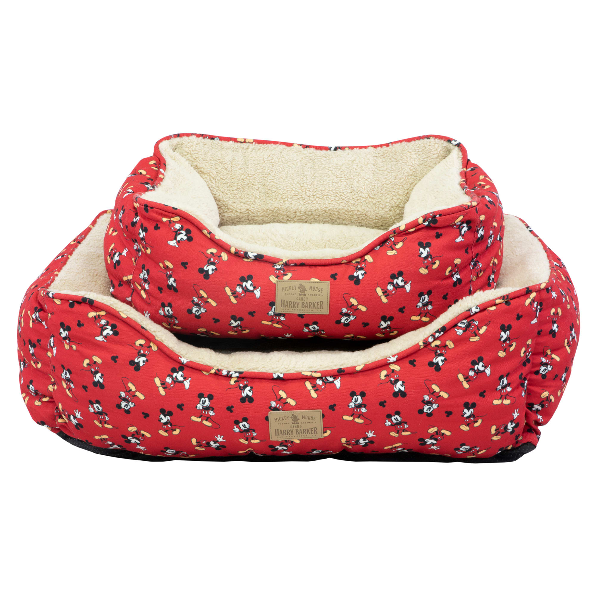 Harry Barker Red Tossed Mickey Cuddler Dog Bed， 14