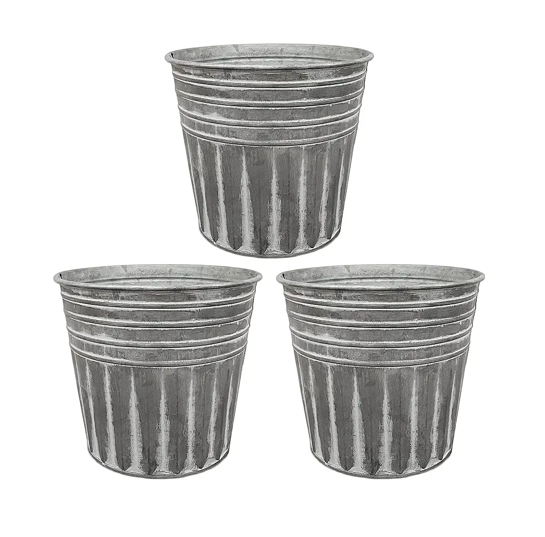 Wholesale Price Galvanized Antique Metal  Purpose Planter For Home and Garden Use Luxury Vase Modern Planter Bucket