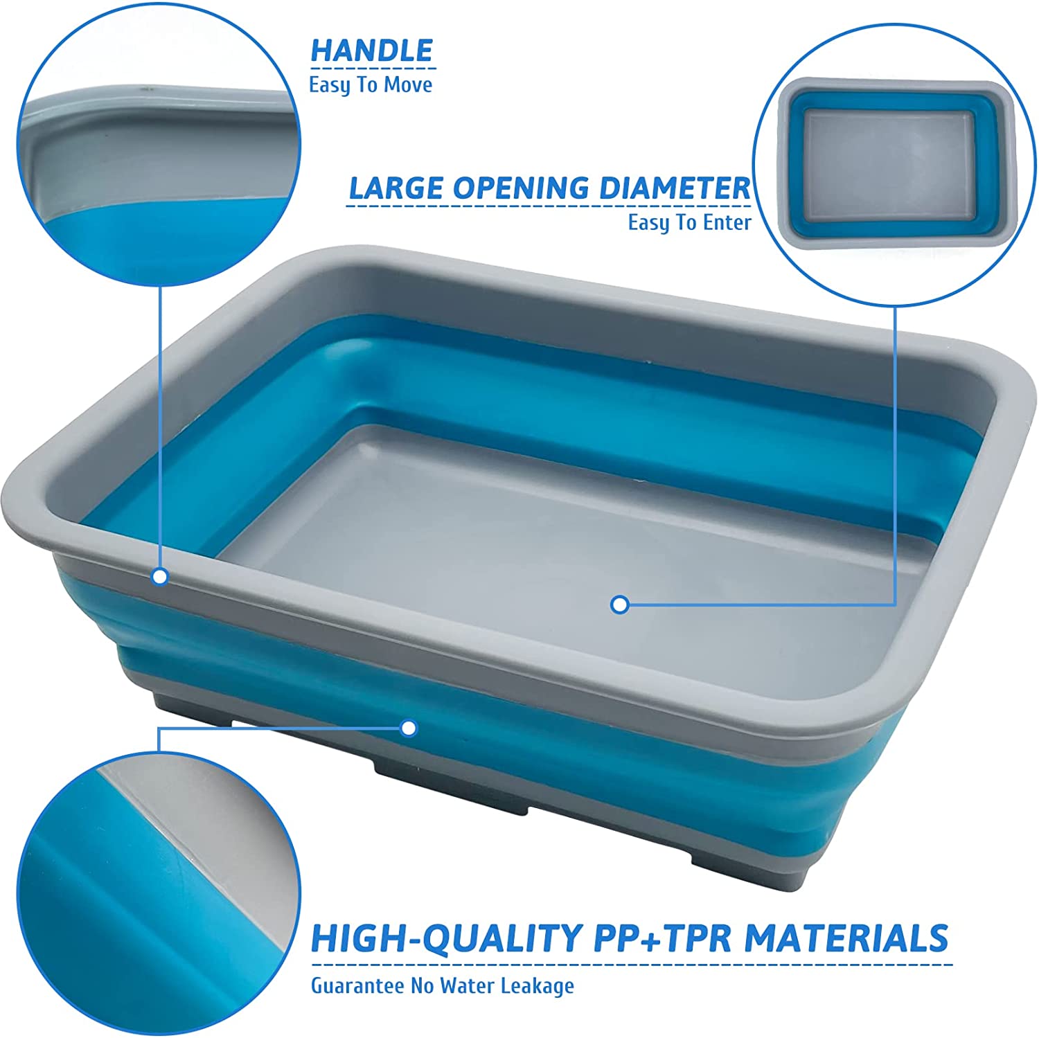 Hamiledyi Open Cat Litter Box， Kitten Potty Pan Semi-Enclosed Foldable Waterproof Travel Toilet for Indoor Cats Small Pet Kitty Rabbit Supplies Easy to Clean and Assemble 14.6