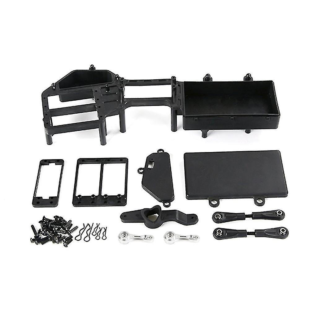 Double Steering Gear Equipment Compartment+15t/17t Arm Kit For 1/5 5ive-t Rovan Km X2 Dtt Ql Truck，