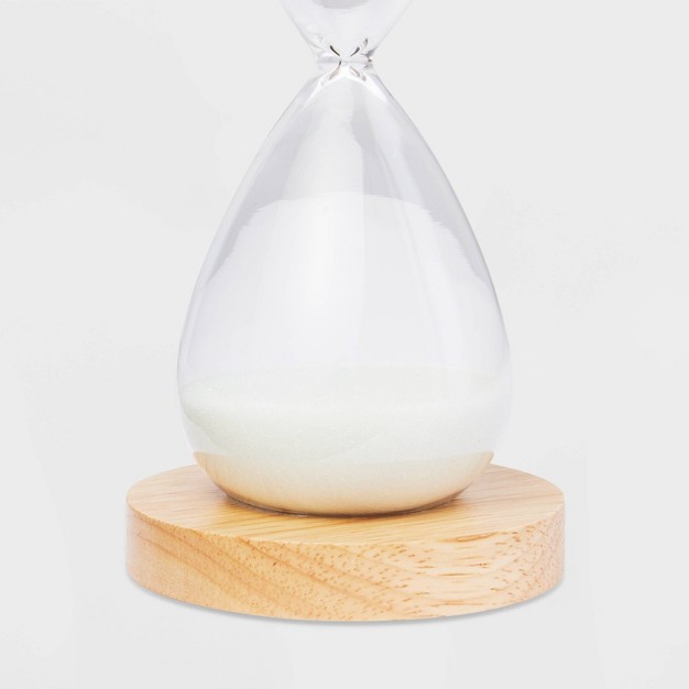 Decorative 10 minute Hourglass With Rubber Wood Base