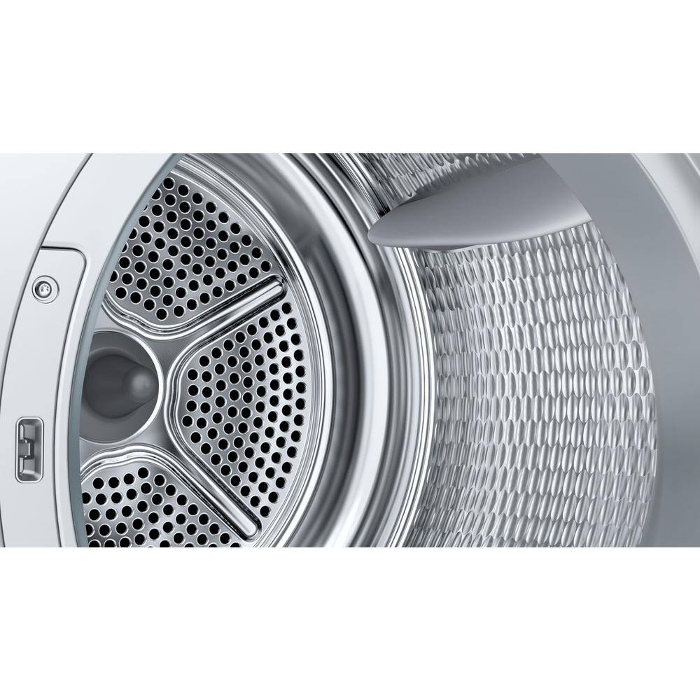 Bosch 300 Series 4 cu. ft. 240-Volt White Stackable Electric Ventless Condensate Compact Dryer ENERGY STAR WTG86403UC