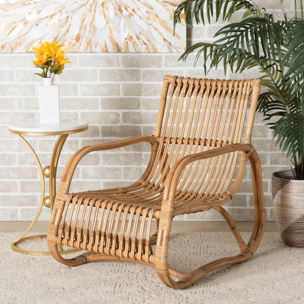 Blanca Natural Rattan Accent Chair Brown Bali amp Pari