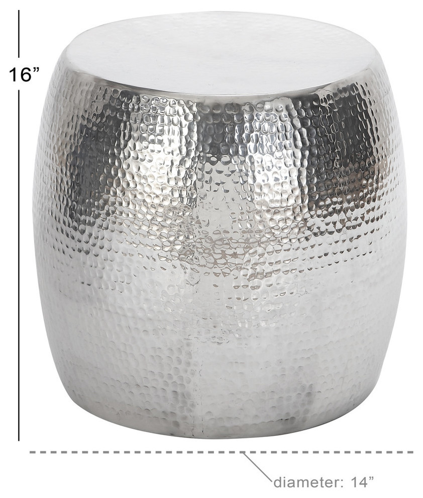 Contemporary Silver Aluminum Accent Table 16178   Contemporary   Side Tables And End Tables   by GwG Outlet  Houzz