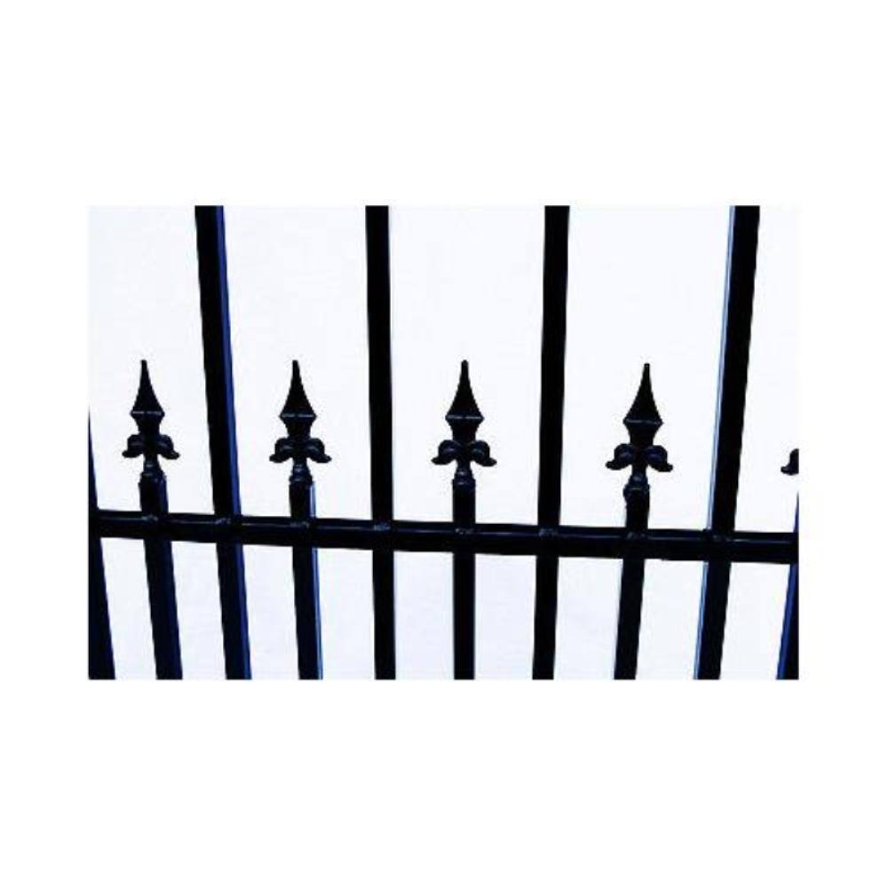 ALEKO Prague Style 18 ft. x 6 ft. Black Steel Single Swing Driveway Fence Gate DG18PRASSW-HD