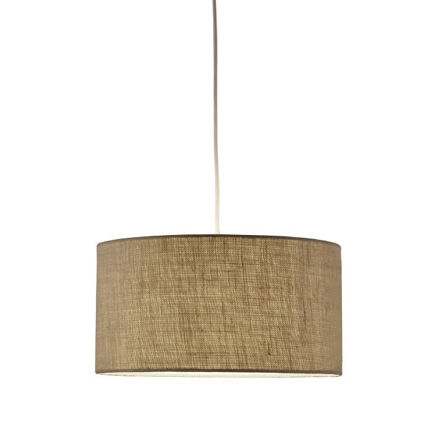 Harvest Drum Pendant Natural Adesso