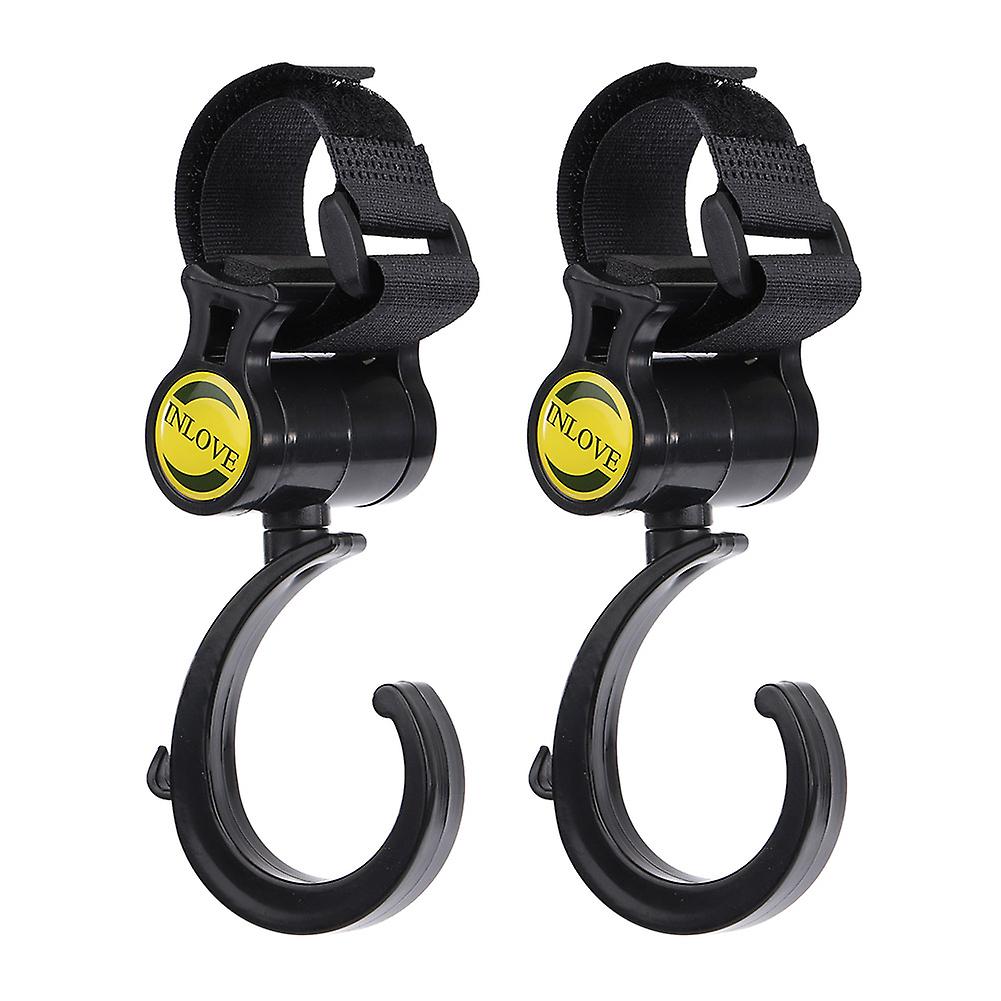 2 Pcs 360 Multipurpose Baby Stroller Hooks Suspension Bag Baby Hanger