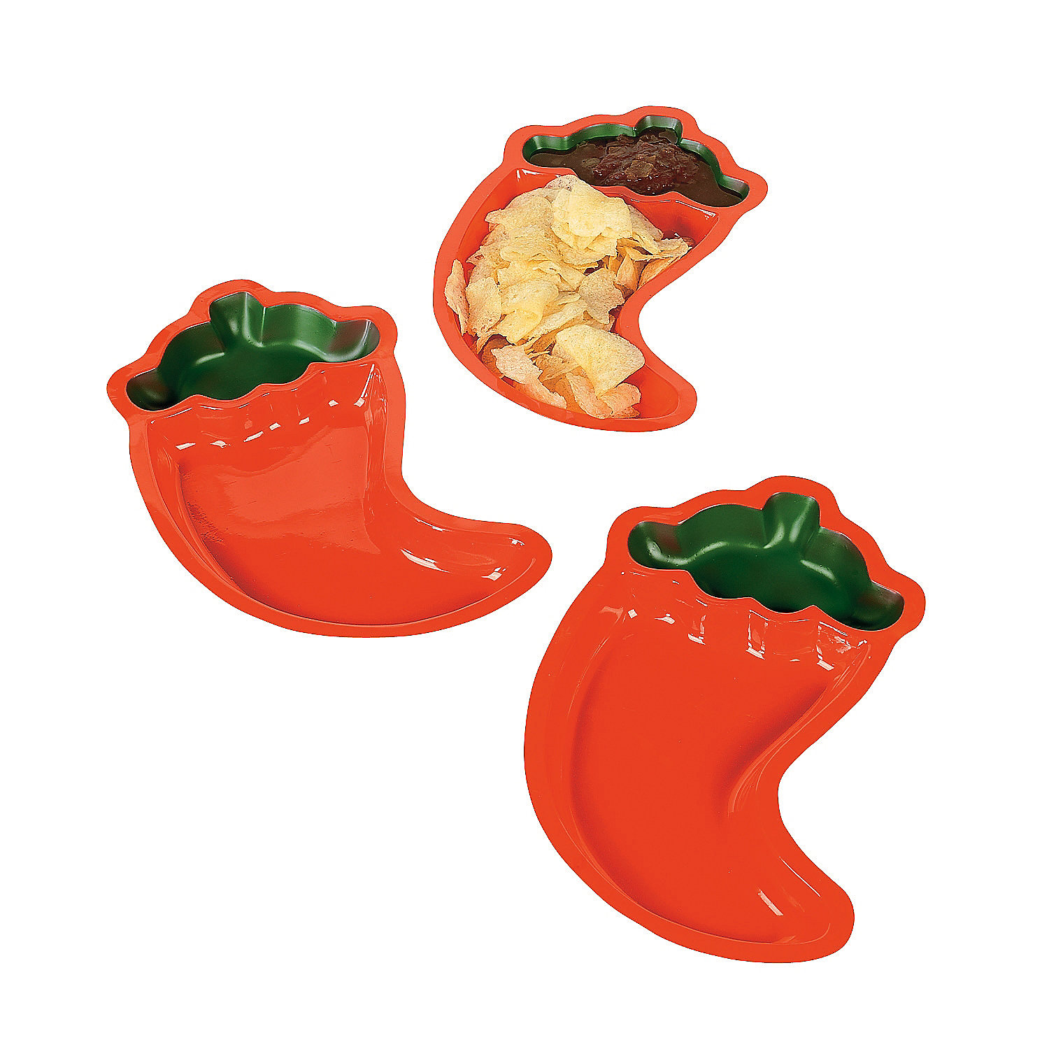 Fiesta Chili Pepper Serving Dishes - Party Supplies - 12 Pieces