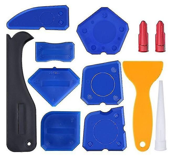 12pcs Multifunctional Caulking Tool Glue Removal Plate Angle Scraper Shovel