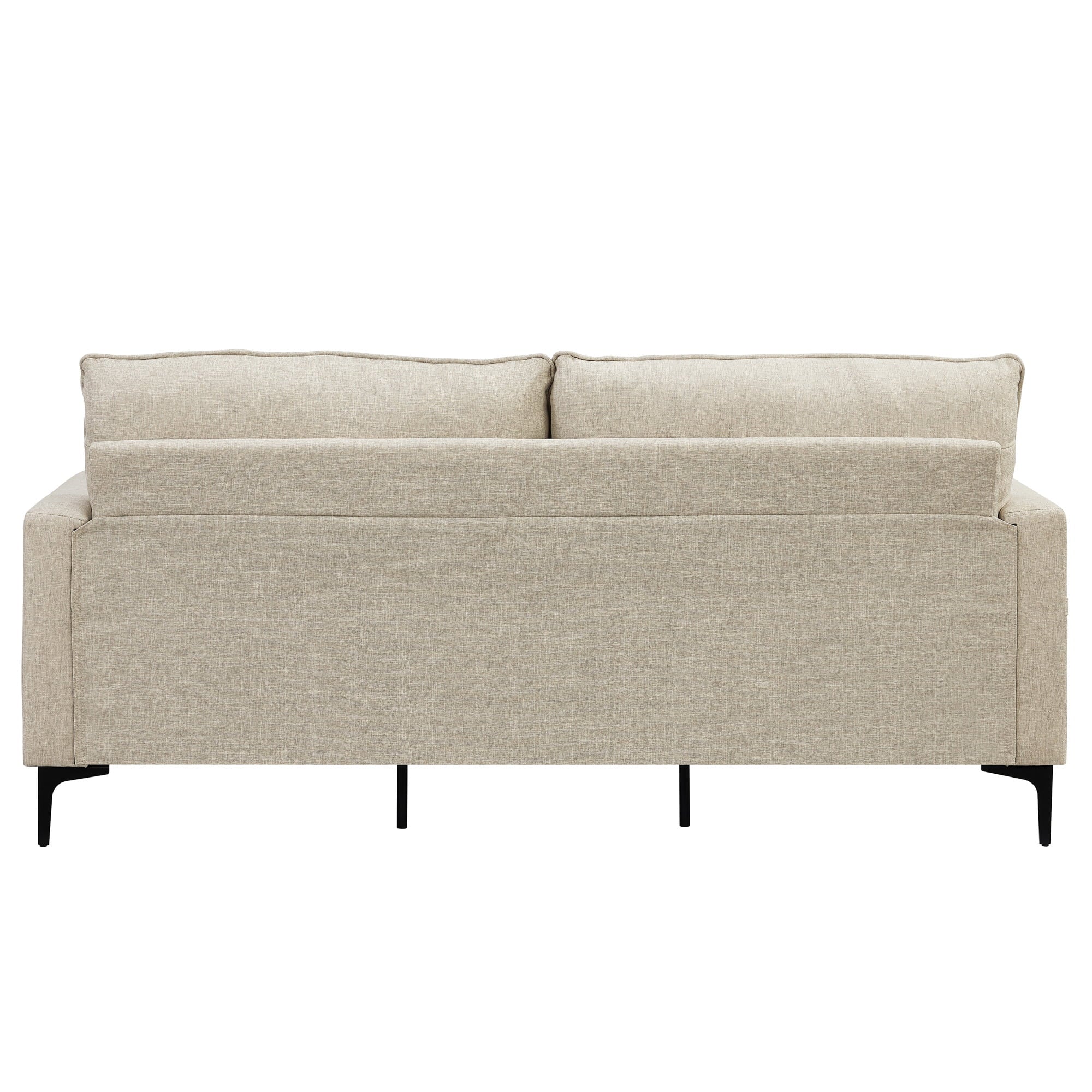 Larissa Sofa, USB Ports and Storage Pockets, Beige, Hillsdale Living Essentials